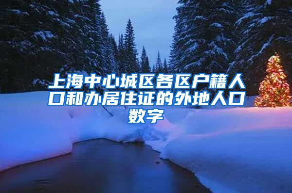 上海中心城区各区户籍人口和办居住证的外地人口数字