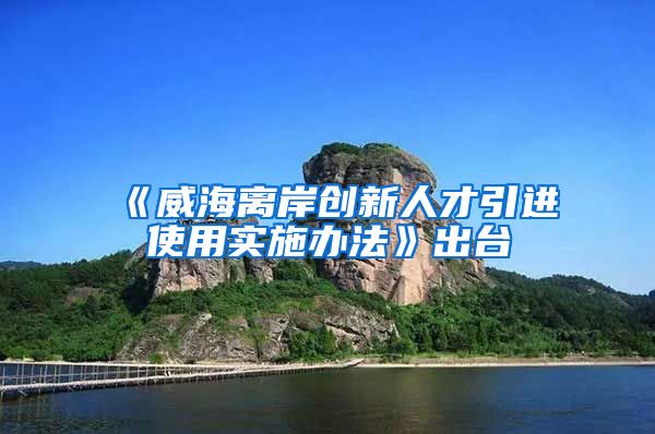 《威海离岸创新人才引进使用实施办法》出台