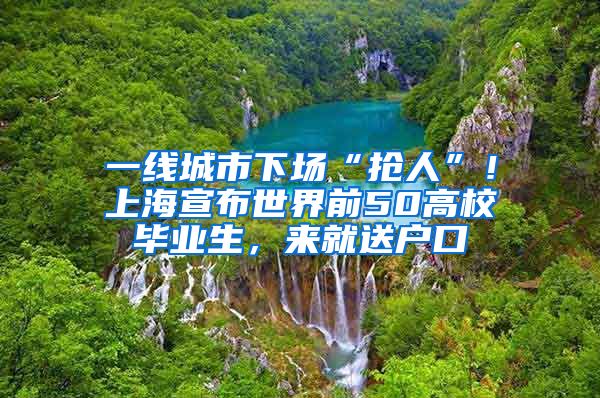 一线城市下场“抢人”！上海宣布世界前50高校毕业生，来就送户口