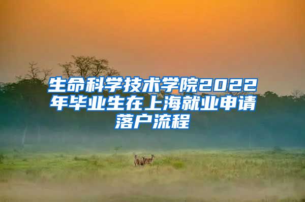 生命科学技术学院2022年毕业生在上海就业申请落户流程