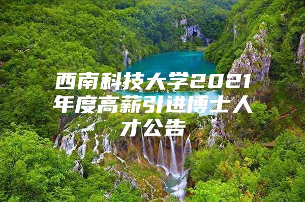 西南科技大学2021年度高薪引进博士人才公告