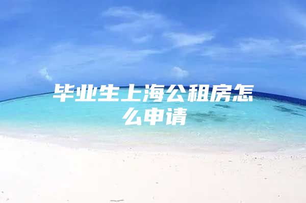 毕业生上海公租房怎么申请