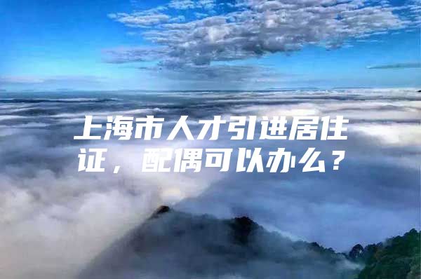 上海市人才引进居住证，配偶可以办么？