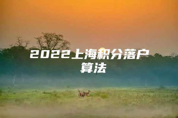 2022上海积分落户 算法