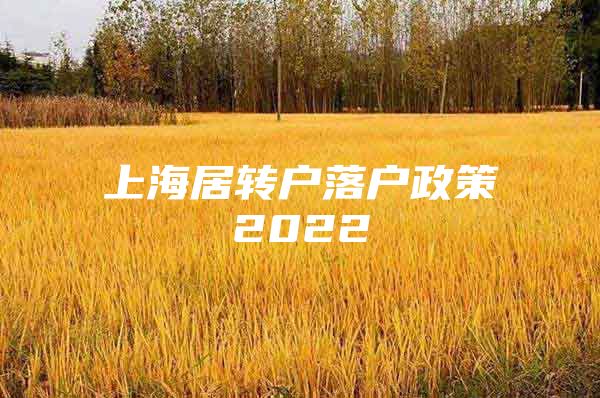 上海居转户落户政策2022