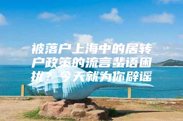 被落户上海中的居转户政策的流言蜚语困扰？今天就为你辟谣