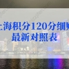 2022年上海积分120分细则最新对照表！上海居住证积分查询