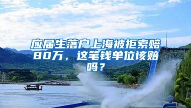 应届生落户上海被拒索赔80万，这笔钱单位该赔吗？