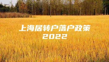 上海居转户落户政策2022