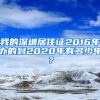 我的深圳居住证2016年办的到2020年有多少年？