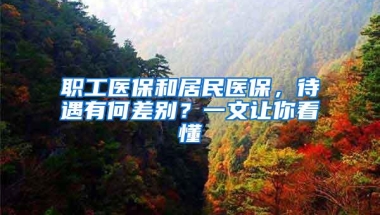 职工医保和居民医保，待遇有何差别？一文让你看懂