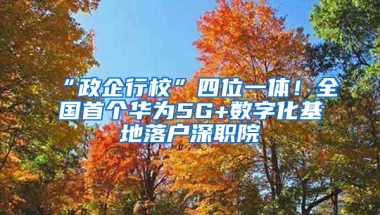 “政企行校”四位一体！全国首个华为5G+数字化基地落户深职院