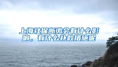 上海社保断缴会有什么影响，有什么补救措施呢