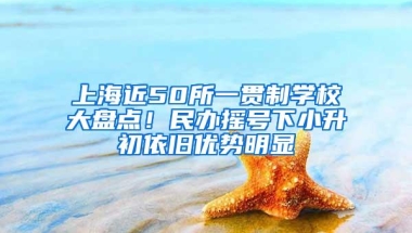 上海近50所一贯制学校大盘点！民办摇号下小升初依旧优势明显