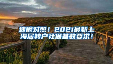 速戳对照！2021最新上海居转户社保基数要求！