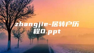 zhangjie-居转户历程0.ppt