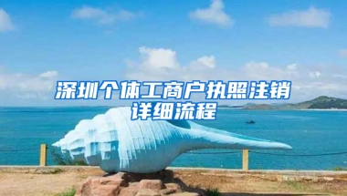 深圳个体工商户执照注销详细流程