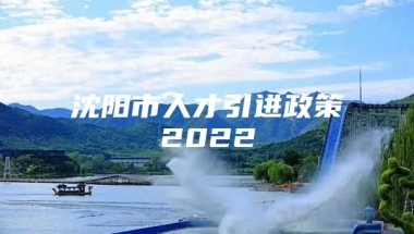 沈阳市人才引进政策2022