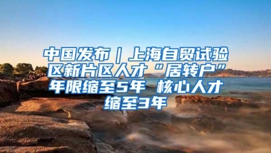 中国发布｜上海自贸试验区新片区人才“居转户”年限缩至5年 核心人才缩至3年