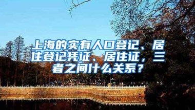 上海的实有人口登记、居住登记凭证、居住证，三者之间什么关系？