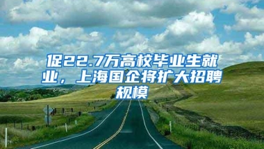 促22.7万高校毕业生就业，上海国企将扩大招聘规模