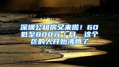 深圳公租房又来啦！60㎡低至800元／月，这个区的人开始沸腾了