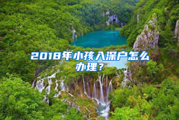 2018年小孩入深户怎么办理？