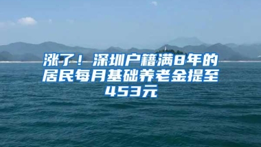 涨了！深圳户籍满8年的居民每月基础养老金提至453元