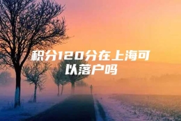 积分120分在上海可以落户吗