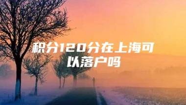 积分120分在上海可以落户吗