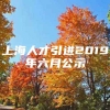 上海人才引进2019年六月公示