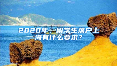 2020年，留学生落户上海有什么要求？