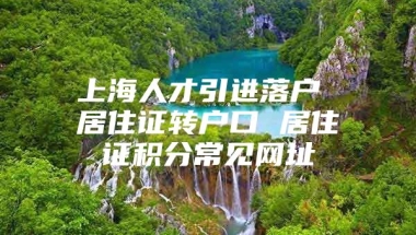 上海人才引进落户 居住证转户口 居住证积分常见网址