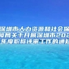 深圳市人力资源和社会保障局关于开展深圳市2021年度职称评审工作的通知