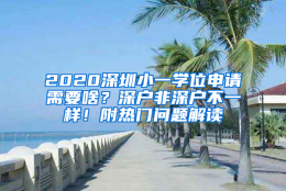 2020深圳小一学位申请需要啥？深户非深户不一样！附热门问题解读