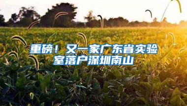 重磅！又一家广东省实验室落户深圳南山