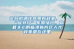 定向微调住房限购政策，“居转户”年限缩短，你最关心的临港新片区人才政策都在这里