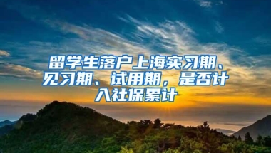 留学生落户上海实习期、见习期、试用期，是否计入社保累计