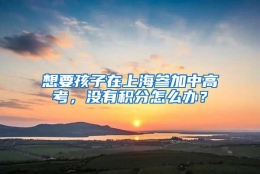 想要孩子在上海参加中高考，没有积分怎么办？