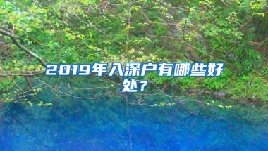 2019年入深户有哪些好处？