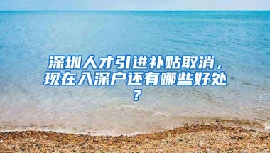 深圳人才引进补贴取消，现在入深户还有哪些好处？