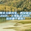 西交大研究生，西安国企20万，上海私企30万，选择哪个更好？