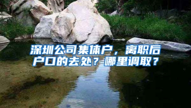 深圳公司集体户，离职后户口的去处？哪里调取？