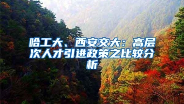 哈工大、西安交大：高层次人才引进政策之比较分析