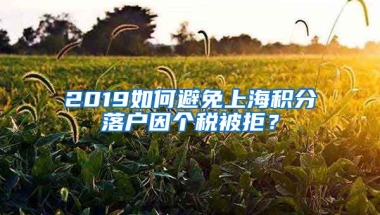 2019如何避免上海积分落户因个税被拒？