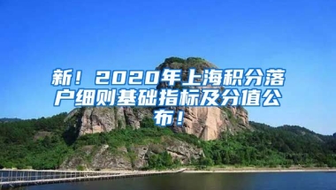 新！2020年上海积分落户细则基础指标及分值公布！