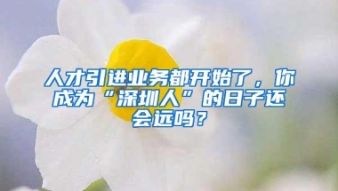 人才引进业务都开始了，你成为“深圳人”的日子还会远吗？