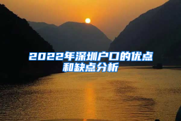 2022年深圳户口的优点和缺点分析