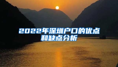 2022年深圳户口的优点和缺点分析