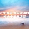 2018年10月崇明自考大专报名流程